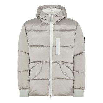 Stone Island Hooded Down Jacket Pearl Grey 771543619-V0061