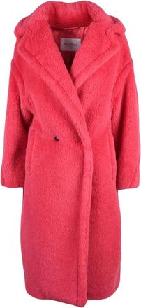Max Mara Jassen, Dames, Roze, M, Wol, Tedgirl Jas