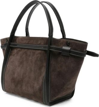 Tod's Kleine Leren Tote - Dames - Shoppers - Bruin - ONE Size - Leer - Tassen