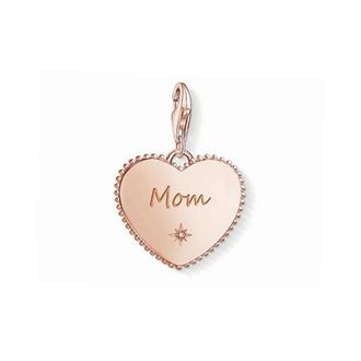 Thomas Sabo Dames Bedel Hanger Hart Moeder Ros&eacute;goud 1687-416-40 - Dames - Sieraden - Roze - ONE Size - Accessoires
