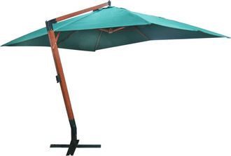vidaXL Sombrilla Flotante Melia Verde 300x400 Cm Vidaxl