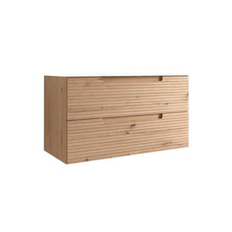 Saniclass Prime Balance Wastafelonderkast - 100x55x44.9cm - 2 lades - Geintegreerde greep - MDF - Rustiek Eiken
