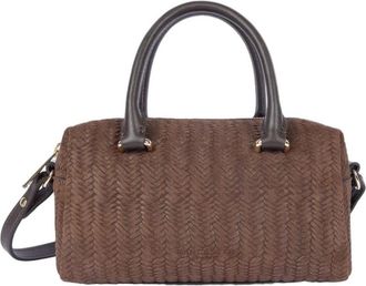 Lancaster Tress&eacute; Cube Handtas - Dames - Handtassen - Bruin - ONE Size - Leer - Tassen