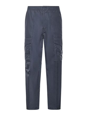 Stone Island Cotton Canvas Cargo Pants With Logo
