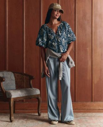 The Great. The Blythe Top In Indigo Bandana