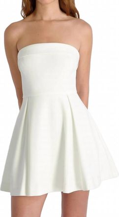 French Connection Whisper Foldover Pleat Mini Dress In Summer White