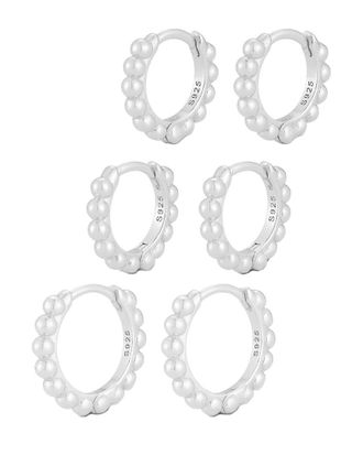 Glaze Jewelry Silver Triple Hoops