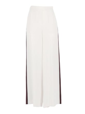 P.A.R.O.S.H. Bicolore Wide Leg Contrast Straight-Leg Pants