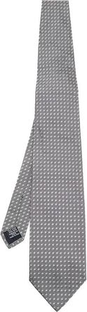 HUGO BOSS Boss By Hugo Boss Grey Square Patterned Silk Jacquard Tie