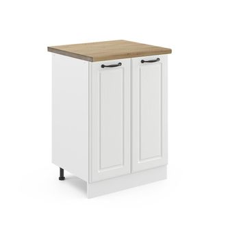 Vicco Mueble Bajo De Cocina R-line, Blanco Casa De Campo, 60 Cm, Et Roble