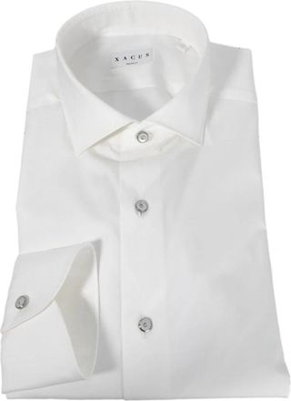 Xacus Men op maat shirt intermediaire draagbaarheid 21741721 - Heren - Zakelijke Overhemden - Wit - 3XL - Katoen - Overhemden