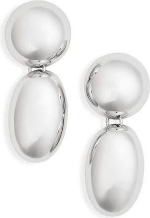 Open Edit Puffy Orb Drop Earrings in Rhodium at Nordstrom Rack