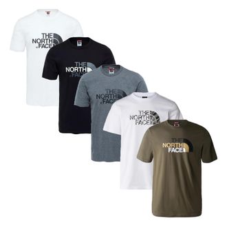 The North Face Mens 5 Pack Mens Easy Tee T Shirt - Multicolour Cotton - Size X-Large