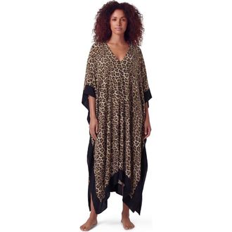 Lords of Harlech Leopard Womens Kaftan in Leopard Brown at Nordstrom