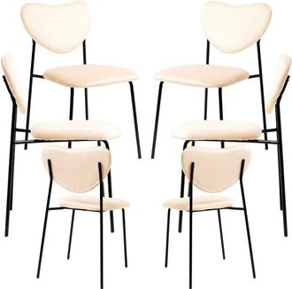 Regalos Miguel Regalos Miguel - Packs Sillas Comedor - Pack 6 Sillas Cora Black Terciopelo - Beige