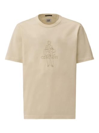 C.P. Company T-shirt met borduurwerk - Wit