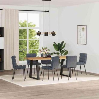 vidaXL Vidaxl - Sillas De Comedor 6 Unidades Terciopelo Gris Oscuro