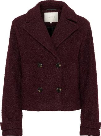 Kaffe Elegante jas met brede kraag en knopen - Dames - Blazers - Bruin - 3XL - Jassen