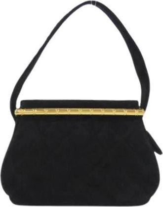 Chanel Borsa Pre-owned Vintage in Camoscio - - Pre-owned - Donna - Nero - ONE SIZE