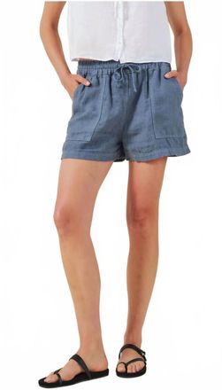 Velvet Womens Sutton Linen Shorts In Hailstone Blue
