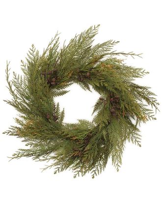Melrose International Cedar & Mini Pinecone Wreath