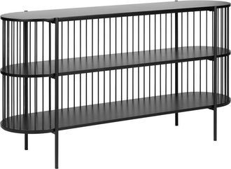Beliani Beliani - Scaffalatura Libreria a 2 piani con struttura in metallo e top in mdf Scaffali aperti Nero Birson