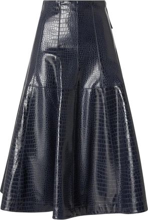 Pinko Antinori Gonna Effetto Cocco - Dames - Midirokken - Blauw - S - Rokken