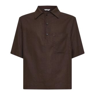 Hev&ograve; Polo Shirts, male, Brown, Size: S Montursi Polo