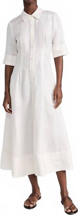 Jonathan Simkhai Claudine Shirt Midi Dress In White