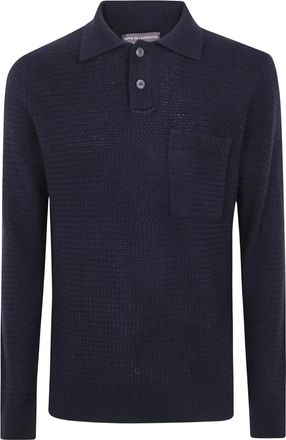FILIPPO DE LAURENTIIS Polo Neck Sweater - Heren - Polos - Blauw - L - Wol - Tops