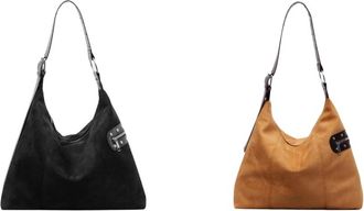 Generic Womens Faux Suede Bag Vintage Shoulder Bag Large Capacity for Work, Shopping, Travel and Leisure