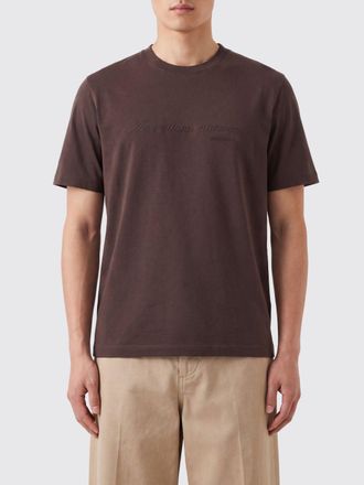Brunello Cucinelli Slogan-Print Cotton T-Shirt with Embroidered Logo