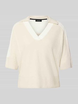 Marc Cain Regular Fit Bluse in Strick-Optik in Offwhite, Gr&ouml;&szlig;e 34