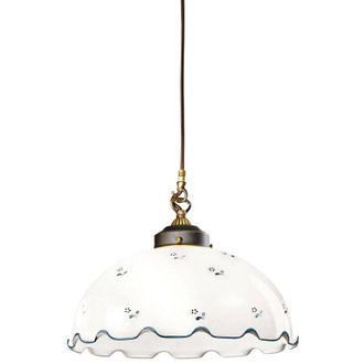 Kolarz Kolarz Nonna - L&aacute;mpara Colgante De C&uacute;pula De Vidrio Estilo Caba&ntilde;a, Lat&oacute;n Envejecido Mate, 1x E27