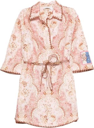 Zimmermann Abito corto Daylight a fiori - Rosa