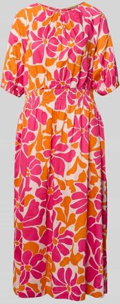 Smith & Soul Midikleid im Allover-Look mit Rundhalsausschnitt in Pink, Gr&ouml;&szlig;e XXL