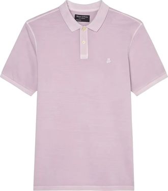 Marc O'Polo logo-embroidered polo shirt - men - Cotton - S - Purple