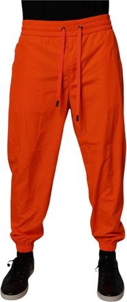 Dolce & Gabbana Joggingbroek - Heren - Sweatpants - Oranje - M - Polyester - Broeken
