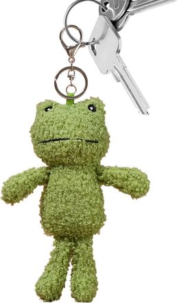 Generic Cute Frog Keychain | Bag Charm Collection Soft Frog Stuffed Animal Cute Keychain Accessories Bag Pendant For Kids Bag, Men Women Goodie Bag Fillers