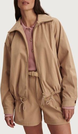 Varley Nadina Corduroy Blouson Jacket in Light Taupe at Nordstrom, Size X-Large