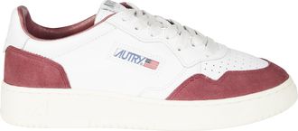 Autry White Medalist Low Leather Suede Sneakers