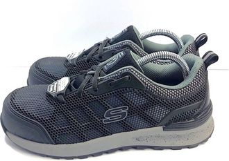 Skechers Bulklin-Lyndale Womens Comp. Toe In Black/ Gray