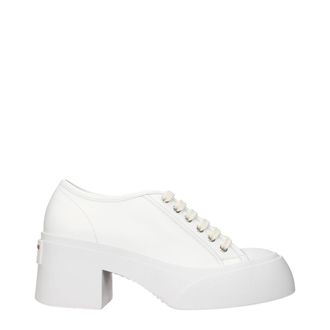 Marni Witte Leren Plateau Sneakers