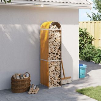 vidaXL Vidaxl - Le&ntilde;ero De Acero Galvanizado Acabado De Madera 40x45x170 Cm