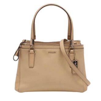 Coach Pre-owned Handbags, female, Beige, Size: ONE SIZE Pre-owned Leather Satchel