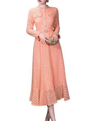 Burryco Burryco Long Sleeve Midi Dress