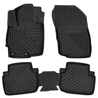 OEM Alfombrillas De Goma 3d Para Coche: Mitsubishi Eclipse Cross (suv, 2017-) - Borde De 5 Cm
