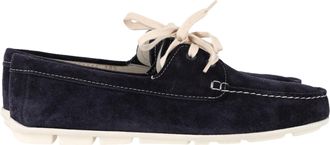 Prada Pre-owned Womens Driving Shoes in Navy Blue Suede - Size 38.5 EU/IT