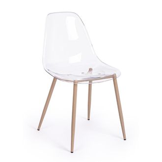 BIZZOTTO Set of 4 transparent Mandy chairs