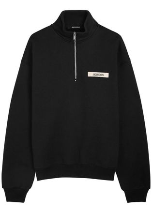 Jacquemus Le Camionneur Gros Grain Cotton Sweatshirt - Black - XL